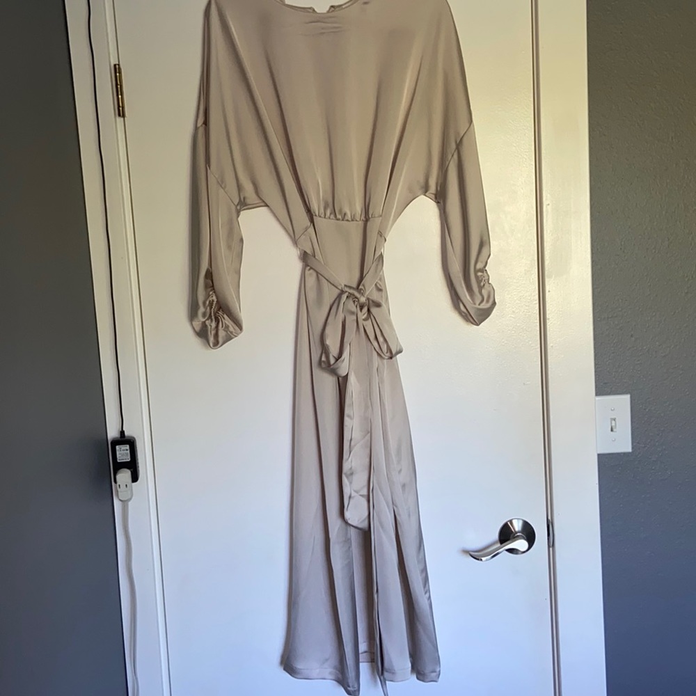 Silk grey dress